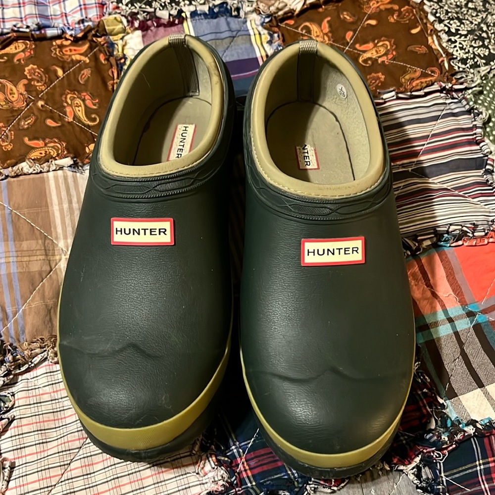 Hunter clogs, green